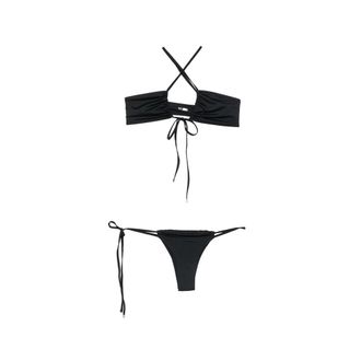 The Attico Halterneck Side-tie Bikini