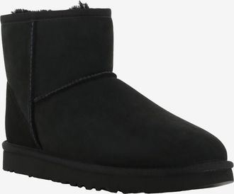 UGG Shearling-gefütterte Wildlederstiefeletten Classic Mini II