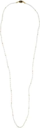 Valentino Garavani Parelketting met emaille details - Heren - Kettingen - Beige - ONE Size - Accessoires