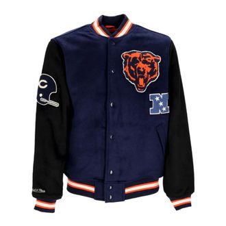Mitchell & Ness Bomber Jackets, male, Blue, Size: M Chicago Bears Legacy Varsity Jacket