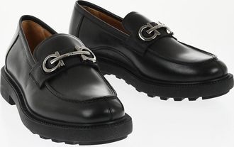 Ferragamo Mocassini in Pelle GALLES con Morsetto Iconico Salvatore Ferragamo