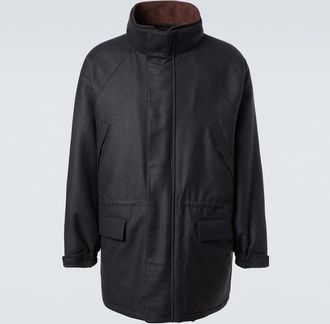 Auralee Padded wool flannel coat