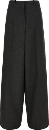 Givenchy Wijde Broek - Dames - Wijde Broeken - Grijs - M - Wol - Broeken