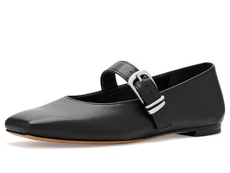 Vince Daniela Mary Jane Shoes Womens Dress Flat Shoes Black : 5.5 M, Leather