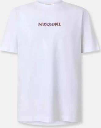 Missoni Mens Missoni Stitches T-Shirt - White - Size: 38