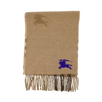 Burberry Winter Scarves, unisex, Brown, Size: ONE SIZE Reversible EKD Check Cashmere Scarf