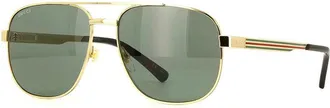 Gucci GG1223S002 Aviator Sunglasses - Gold