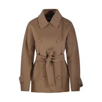 Max Mara Jassen, Dames, Bruin, L, Wol, Louis Jacket