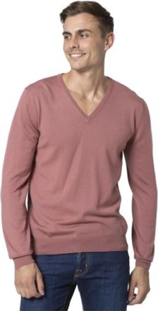 Gran Sasso V-hals Trui Old Rose - Heren - V-hals truien - Roze - M - Wol - Truien & Vesten