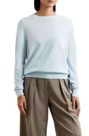 Reiss Hester Crewneck Wool Sweater in Blue at Nordstrom, Size Medium