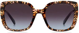 Marc Jacobs Brown Teal Square Ladies Sunglasses MARC 727/S H7P 55