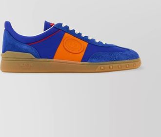 Valentino Garavani suede and fabric low-top sneakers