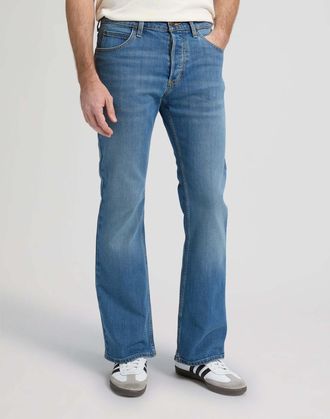 Lee Bootcut-Jeans LEE Lee Jeans Denver, Herren, Gr. 30, L&auml;nge 32, hellblau, Obermaterial: 85% Baumwolle CO. 13% Polyester Pol. recyc.. 2% Elasthan EL., Je