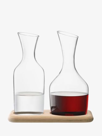 LSA International 3-teiliges Design Karaffen Set Wine & Water 1.2l/1.4l Klar