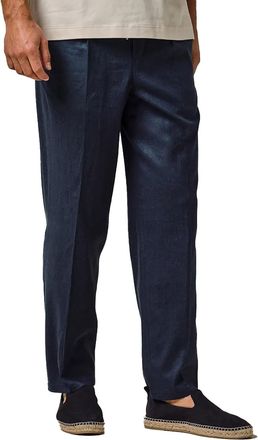 Profuomo broek donkerblauw effen linnen sportcord