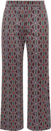 Maliparmi Optical Chain Trouser - Dames - Wijde Broeken - Veelkleurig - S - Polyester - Broeken