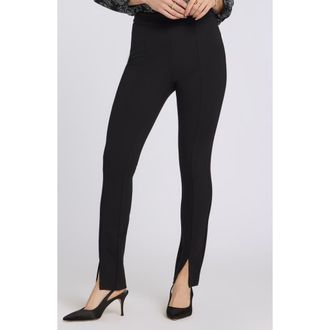 NYDJ Zelda Sculpt-Her Slit Hem Pants in Black at Nordstrom, Size Large