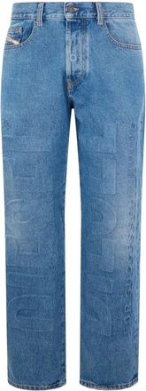 Diesel Lichtblauwe denim broek- Straight Fit- Elegant - Heren - Regular Fit Jeans - Blauw - W32 - Denim - Jeans
