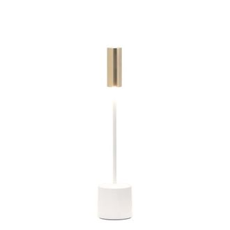 Zafferano l&aacute;mpara de mesa led blanco lat&oacute;n