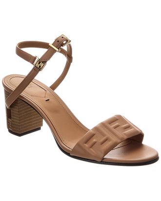 Fendi Fendi Delfina Ff Leather Sandal