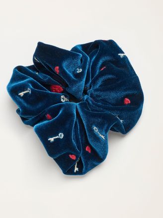 Fat Face FatFace V & A FatFace Teal Blue Scrunchie