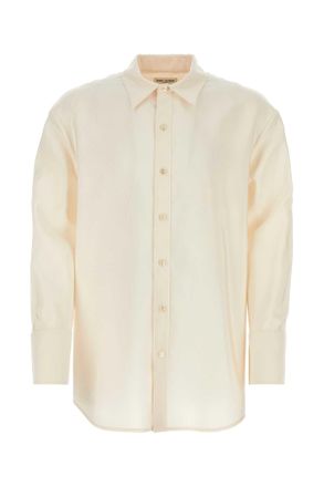 Saint Laurent Ivory Faille Oversize Shirt