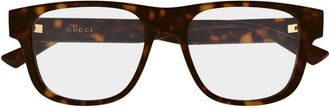 Gucci Glasses, male, Brown, Size: 55 MM Eyeglasses