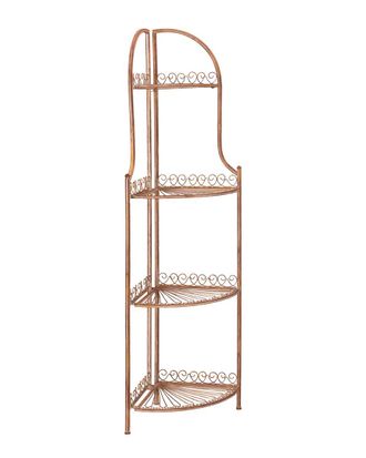 Safavieh Abarrane Wrought Iron 4 Tier Outdoor Corner Shelf
