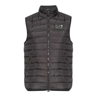 Emporio Armani Vests, male, Black, Size: 2XL Black Gilets Jackets by Ea7