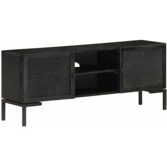 vidaXL Muebles De Tv 115x30x46 Cm De Manguera Masiva Negra