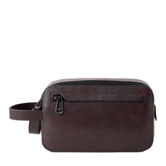 Mulberry Double Zip Wash Case - - Bags - Uomo - Marrone - ONE SIZE
