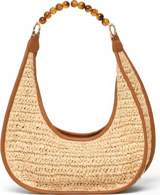L*Space Mira Mar Paper Straw Hobo Bag in Natural at Nordstrom