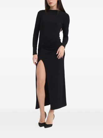 Patrizia Pepe Abito lungo drappeggiato - Nero