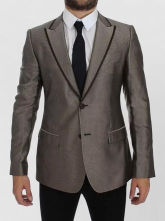 Dolce & Gabbana silk slim-fit two-button blazer
