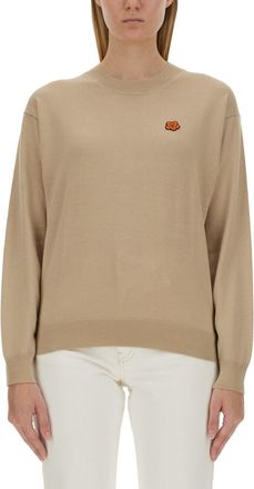 Kenzo Jersey With Logo Patch-Donna