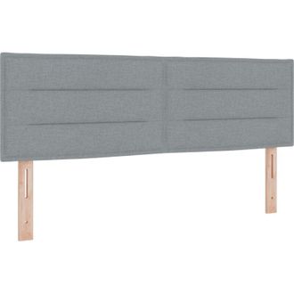 vidaXL Led Headboard with led Strip Lights Light grey 160 cm Fabric Vidaxl