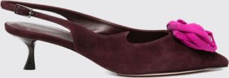 Roger Vivier D&eacute;collet&eacute; slingback Rose Vivier in camoscio con ricamo floreale e tacco basso