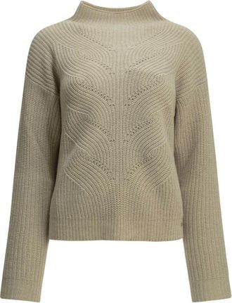 Herno Jersey de punto texturizado con cuello alto - Knitwear - Mujer - Beige - S