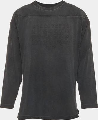 Maison Margiela Maison Martin Margiela Grey Cotton Long Sleeve Crewneck Sweatshirt
