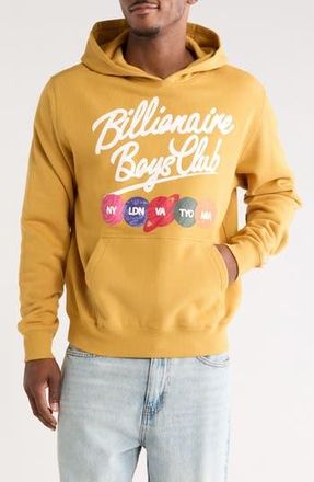 Billionaire Boys Club Script Cotton Graphic Hoodie in Honey Mustard at Nordstrom Rack, Size Xx-Large