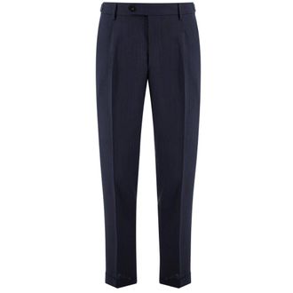 Berwick 1707 Slim-fit Trousers, male, Blue, Size: 3XL Vulcano195 Trousers