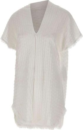 KANGRA Lange Cardigan - Dames - Tunieken - Wit - M - Katoen - Overhemden