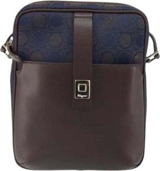 Ferragamo Pre-owned Cross Body Bags, female, Blue, Size: ONE SIZE Pre-owned Nylon Shoulder Bag