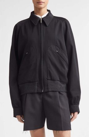 Maison Margiela Wool Gabardine Sports Jacket in Black at Nordstrom, Size 6 Us