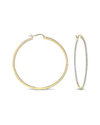 Genevive Plated Hoop Earrings