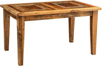 Biscottini International Biscottini - S&oacute;lida Mesa De Comedor Rectangular O Cuadrada Country Shabby Taberna Oficina Fumador Sala De Reuniones