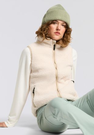 Killtec Fleeceweste KILLTEC KOW 7 WMN VST, Damen, Gr. 48, wei&szlig;er sand, Obermaterial: 100% Polyester, Westen Fleeceweste, f&uuml;r den &Uuml;bergang aus Stretchmaterial,