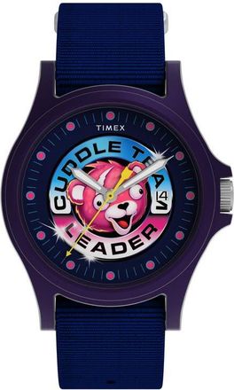 Timex x Fortnite Acadia NATO Strap Watch, 40mm in Blue at Nordstrom