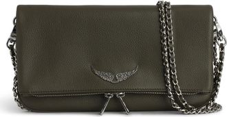 Zadig&Voltaire Rock Grained Leather Crossbody Bag in Record at Nordstrom