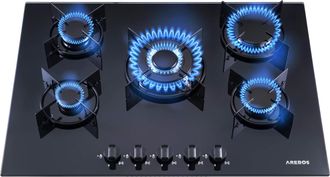 AEG Aeg Hg795450xb Cocina De Gas Gas On Glass 70 Cm 5 Quemadores